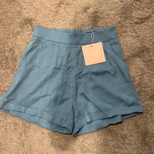 Blue high waisted shorts